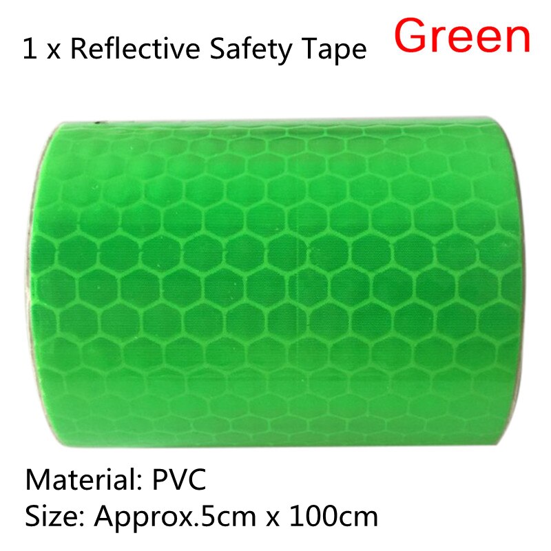 1Pcs/4Pcs Reflective Safety Warning Strip Tape Car Door Bumper Reflector Stickers Decal: E