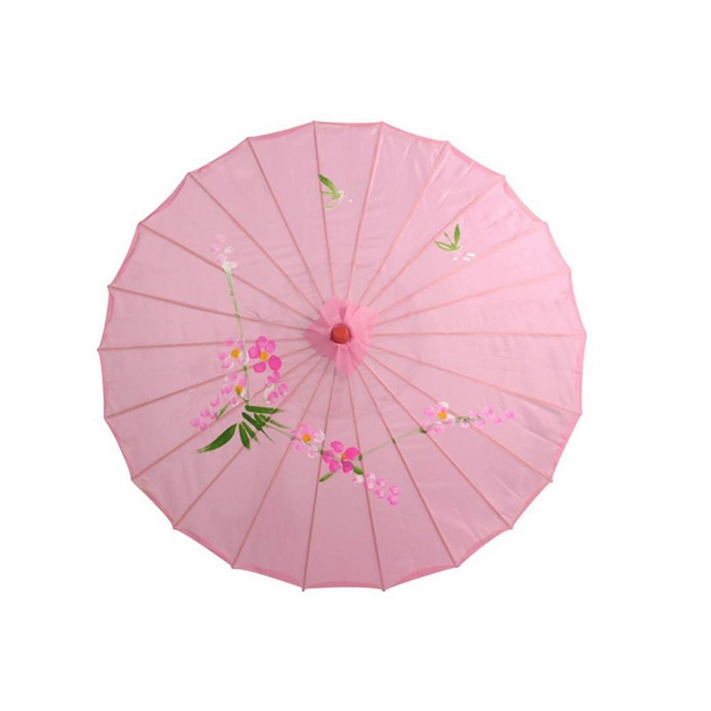 Voksen kinesisk vintage silke paraply bryllup fotoparasol dans rekvisitter vintage piger børn paraplyer bryllup parasol dans rekvisitter: Lyserød