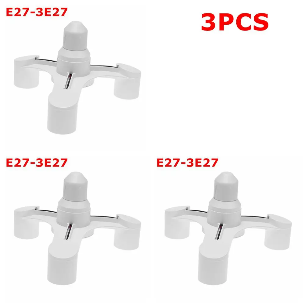 E27 led-sokkelpæresokkel  e27 -sokkel  e27 to- pæresokkeladapter for 2/3/4/5/6 -pære, splitterkonverter, skrue-induksjonslampeholder