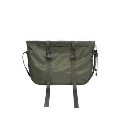 Chest Bag for Women Waterproof Nylon Shoulder Bag Hip Hop Streetwear Functional Student crossbody bag Harajuku Style: Army Green