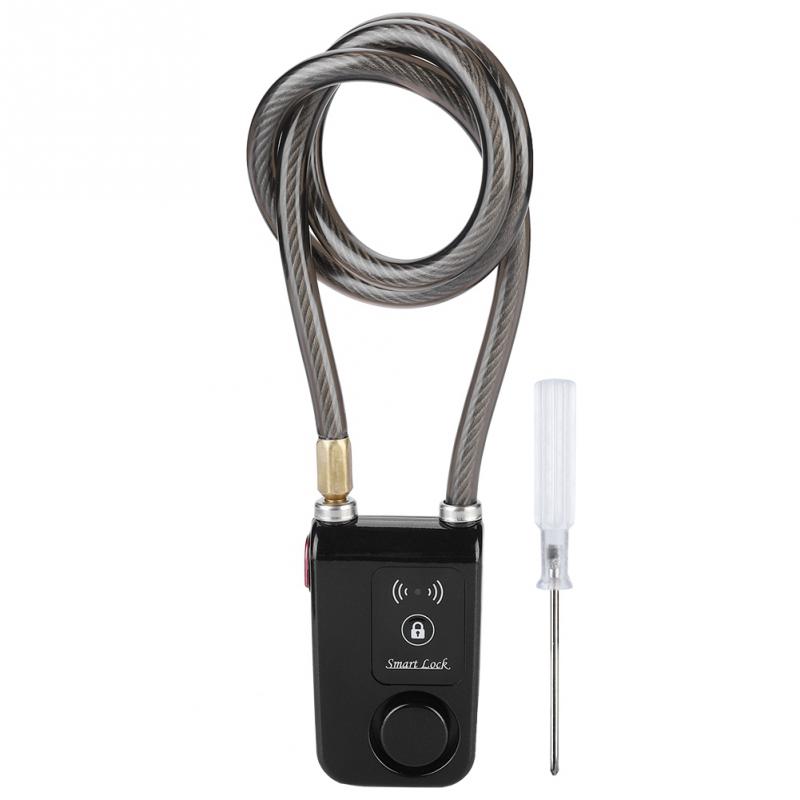 80cm Smart Keyless Bluetooth Lock Waterproof 110dB Wire Rope anti-theft Alarm Bicycle Lock Strong And Durable