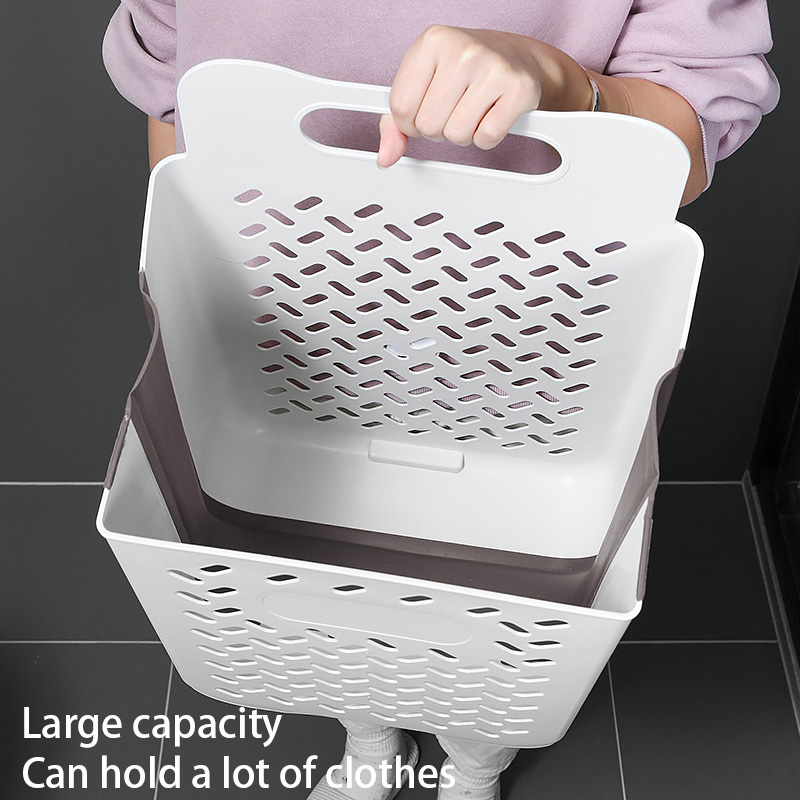 Large Capacity Laundry Basket Bathroom Wall Mounted Clothes Storage Basket Household Foldable Pants Jacket Storage Bag