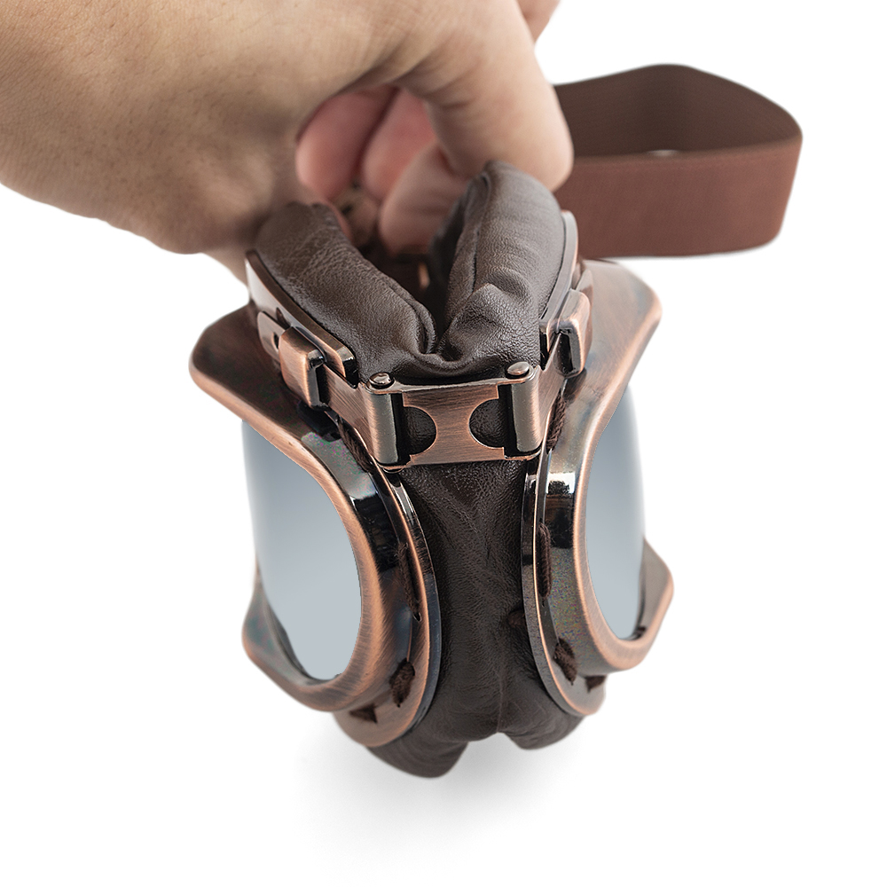 Retro Motorcycle Goggles Bril Vintage Moto Classic Goggles Voor Harley Steampunk Atv Bike Koperen Helm