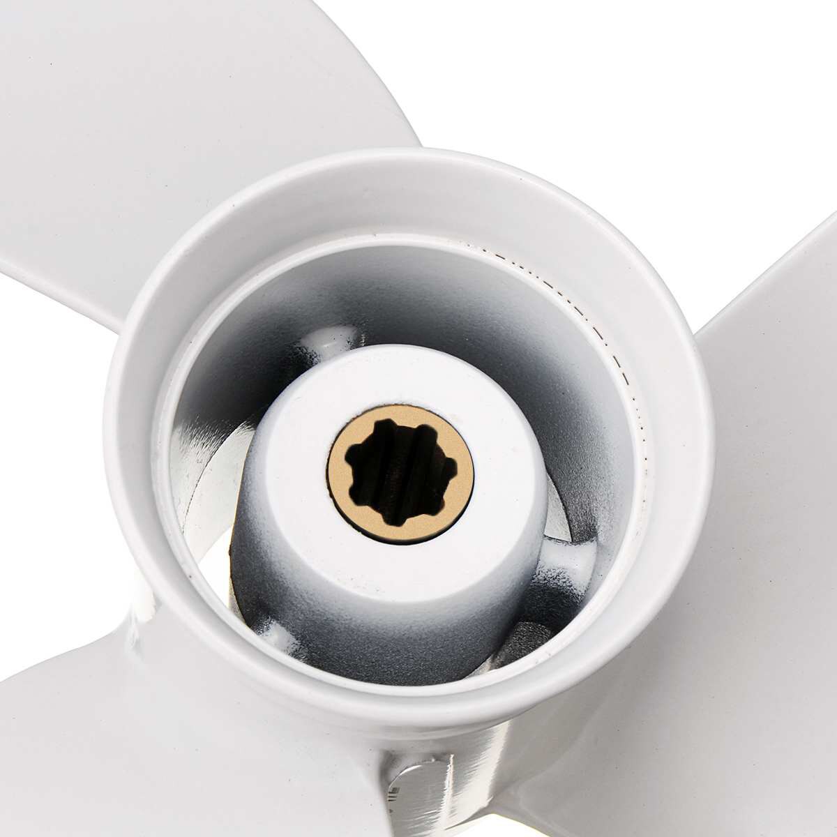 6G1-45941-00-El para Yamaha 6-8Hp 8 1/2X8 1/2 hélice de barco fuera de borda aleación de aluminio blanco 7 Spline Tooths R rotación 3 cuchillas