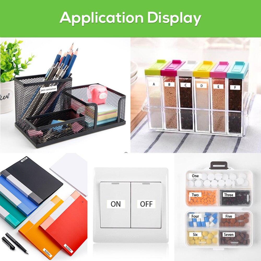 Ecowell Black on Red 45017 Compatible 12MM Dymo D1 45017 Label Tapes compatible for Dymo LM160 LM280 100 200 label maker