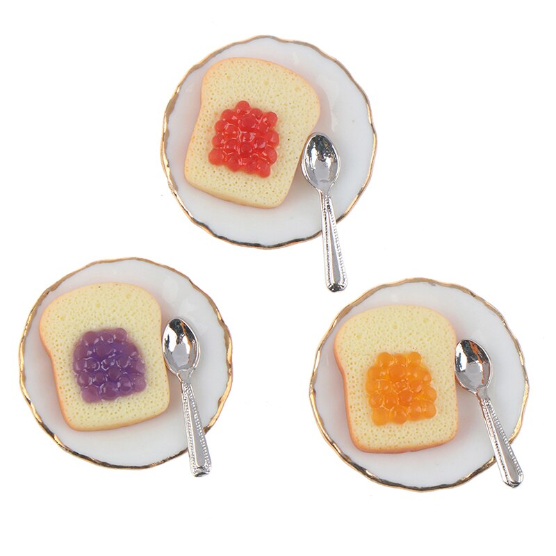 1/12 Mini Breakfast Egg Toast Coffee Cup Model Miniature Dollhouse Play Food Kitchen Restaurant Accessories Doll Toys Random