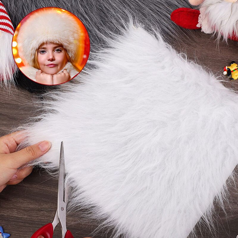 25cm*25cm Soft Artificial Fur Patch Faux Fur Fabric For DIY Handmade Sewing Cloting Costume Chair Cover Patches Decoration