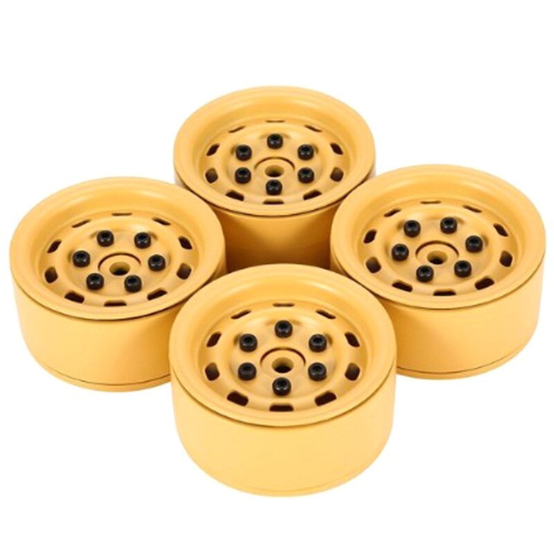 4PCS Metal 1.9 inch Wheel Rim for 1/10 RC Rock Crawler Traxxas TRX-4 D90 D110 Defender Axial SCX10 90046 90047