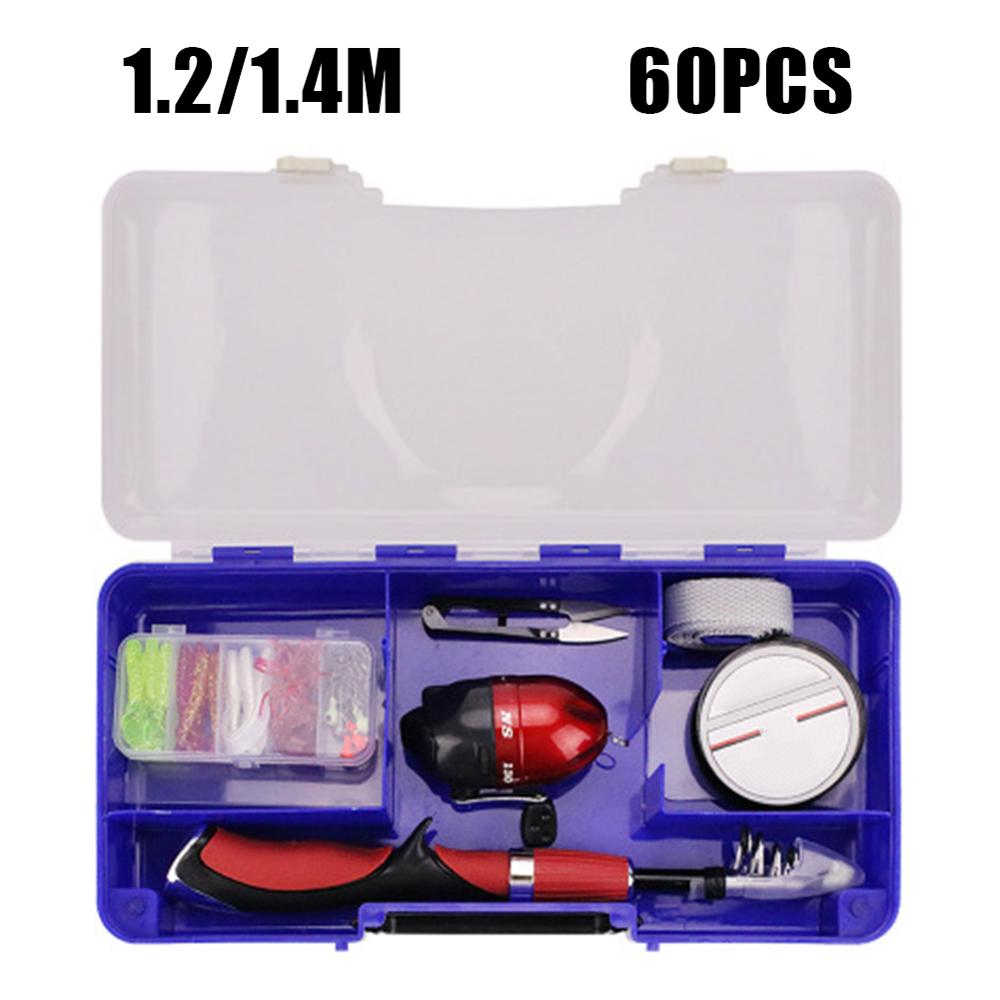 Fishing Gear Set Portable Telescopic Fishing Rod Fish Reel and Line Oxford Strap Full Kits for Beginner's Suit