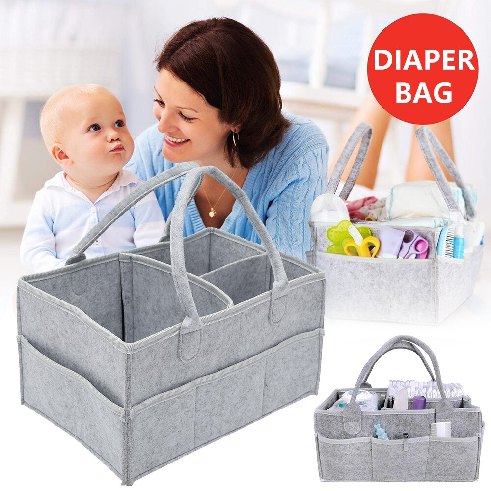 Baby förvaringsväska arrangör blöja vikbar filtduk caddy skötbord arrangör leksak lagring korg bil arrangör