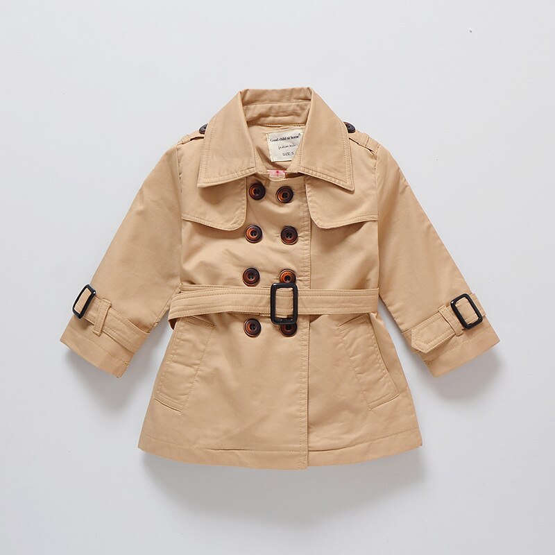 Baby Kids Trench Coat Fall Thin Style Toddler Girl Jacket Windbreaker Baby Boys Girls Clothes Children Trench Coat Outerwear: 3T