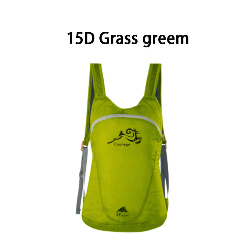 3F UL GEAR Dandelion Ultralight Waterproof Backpack Folding Bag Can Hold Water: 15D Grass green