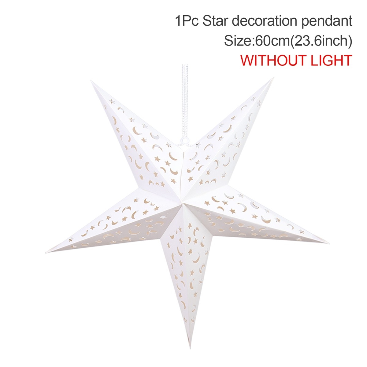 30–75 cm Kerst Holle Ster Opknoping Hanger Raamrooster Kerst Decoratie voor Huis 2024 Papieren Lampenkap Bruiloft Kerstcadeau: Licht Groen