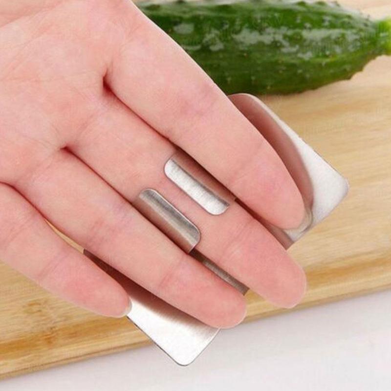 1Pcs Finger Guard Protect Finger Hand Cut Hand Protector Tool Finger Cut Tool Gadgets Stainless Steel Knife Protection Kitc U2L7