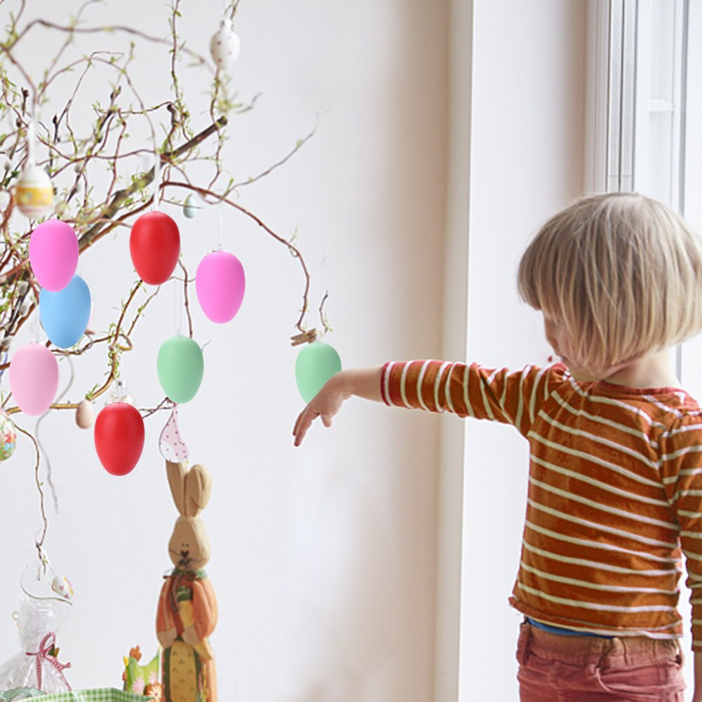 20Pcs Elektronische Kids Ouder-kind Interactie Speelgoed Plastic Diy Happy Paaseieren Kleuterschool Handgemaakte Geschilderd Hanger Speelgoed