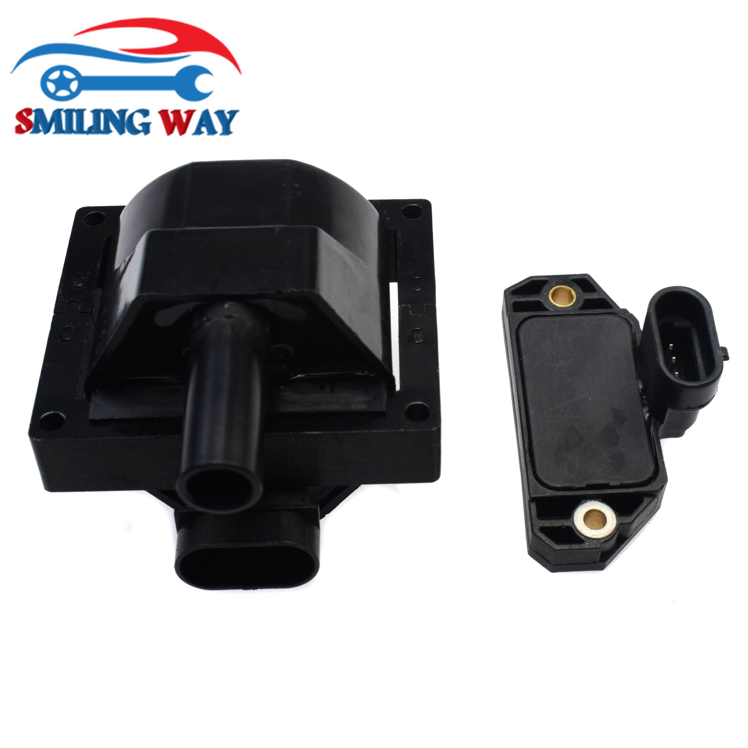 Spark Plug Wires + Distributor Cap Rotor + Ignition Coil + Module For Chevrolet GMC Cadillac Buick Pontiac 10452459 10452458