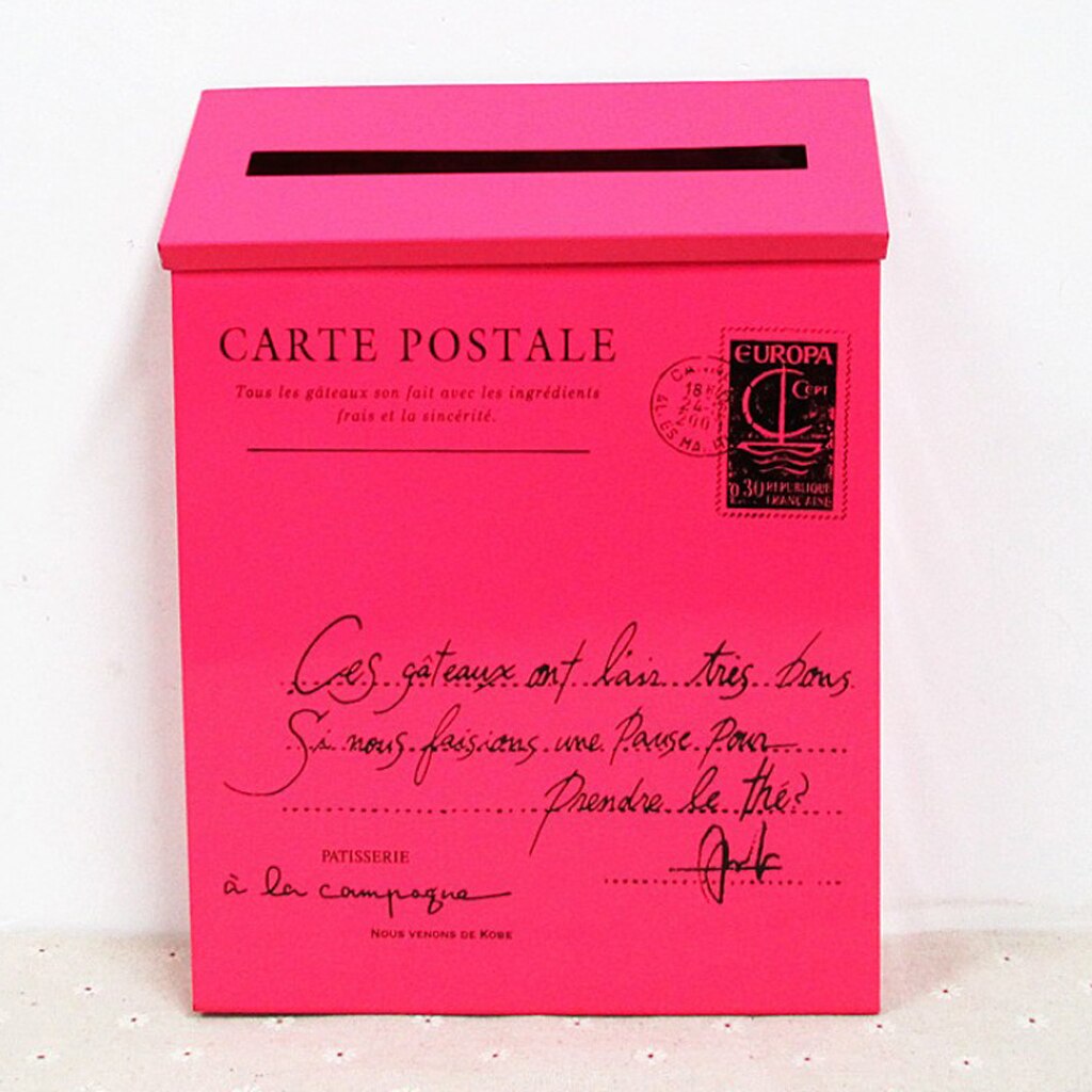 Vintage amerikansk udenfor brevkasse brevpost postkasse postkasse vægbeslag hjemme hoveddør: Rød 1