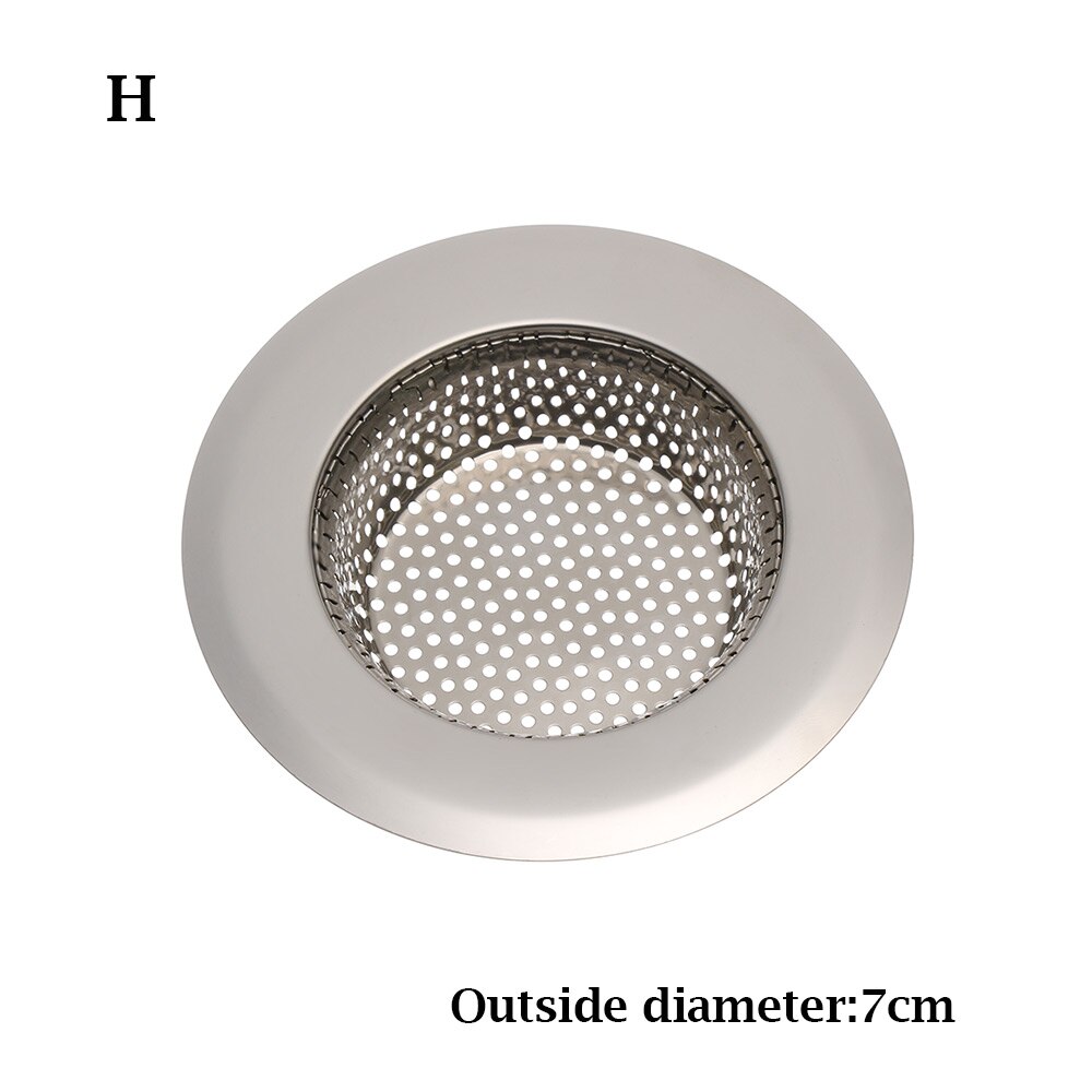 Kitchen Sink Strainer Drain Hole Filter Trap Metal Sink Strainer Stainless Steel Bath Sink Hair Catcher Drain Waste Screen: Type 2 dia7cm