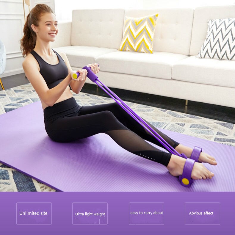 Unisex träningspedal tränare avdragare fitnessutrustning yoga gym hemmaträning gummi dragrep multifunktions puller pedaler