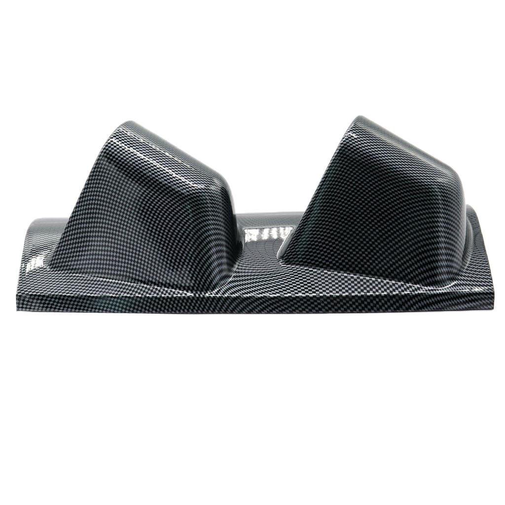 Car 52mm Double Hole Right Side Pillar Gauge Meter Mount Holder Black Carbon