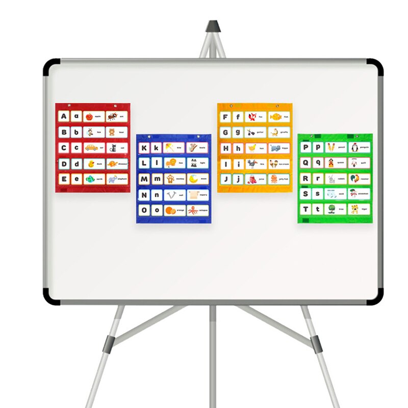 Teacher Class Schedule Magnetic Pocket Chart Double-Sided 5+2 Pocket Wall Hanging Office Schedule Pocket Chart Activity