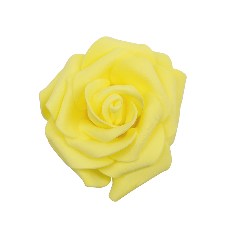30Pcs 8 Cm Grote Foam Rose Kunstmatige Bloemhoofdjes Voor Bruiloft Decoratie Diy Kransen Boeket Handgemaakte Ambachten Accessoires: F15 Yellow