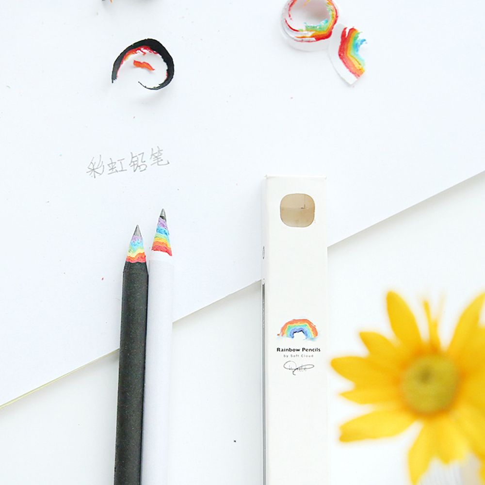2/6/10Pcs Rainbow Kleur Hb Potlood Set Studenten Creatieve Potlood Briefpapier Items Tekening Schrijven Office School studenten Levert