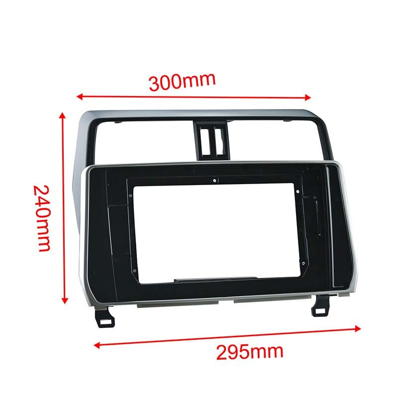 Kit de moldura para salpicadero de coche, Panel de salpicadero de instalación Facia, marco de dvd para TOYOTA Prado , reproductor de Radio 2DIN de 10 pulgadas