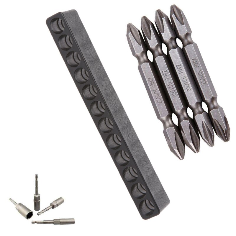 Screwdriver Hole 10/12 Holes Hex Shank Bit Holder Plastic Head Storage Case Tool