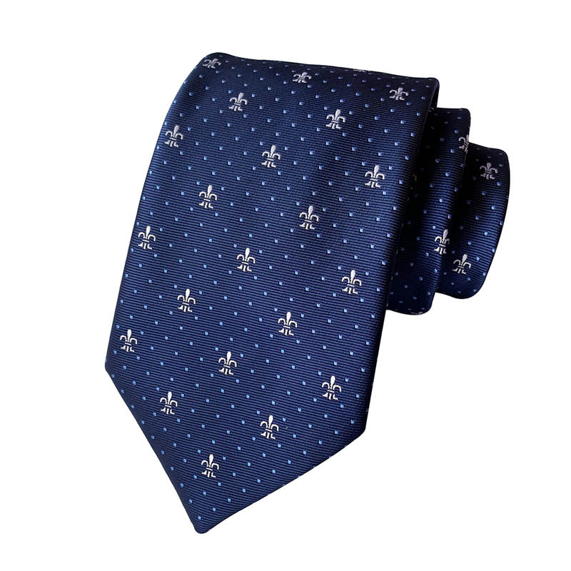 Corbata de lujo de 8CM para hombre, corbatas a cuadros de lunares para hombre, novio, padrino de boda, tejido Jacquard, Ascot, accesorios formales para de negocios: Negro