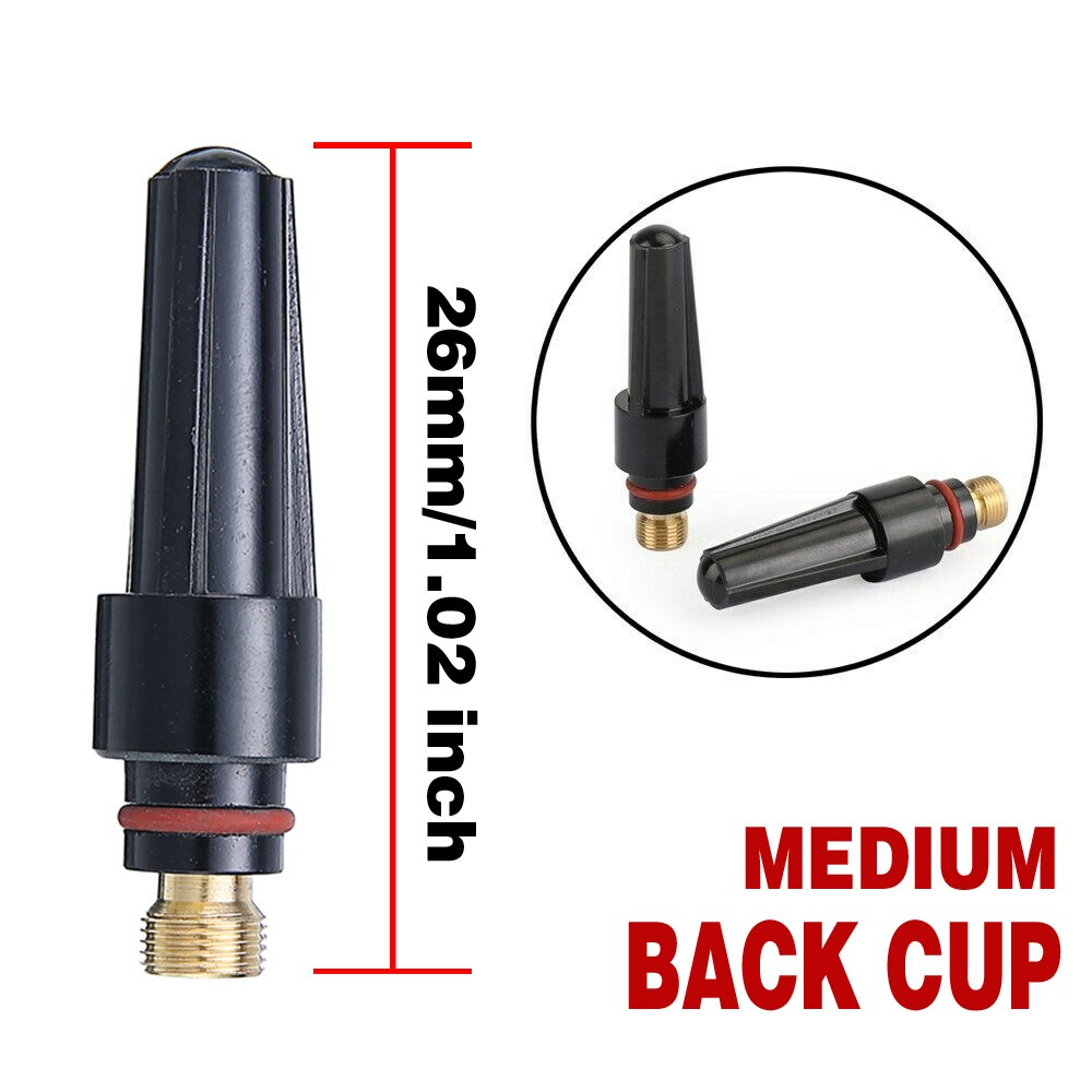 10Pcs Durable Welding Torch TIG Gas Lens Glass Cup Kit with O-rings Collet Nozzle Kit For WP-17 WP18 WP26 TIG Welding Torch