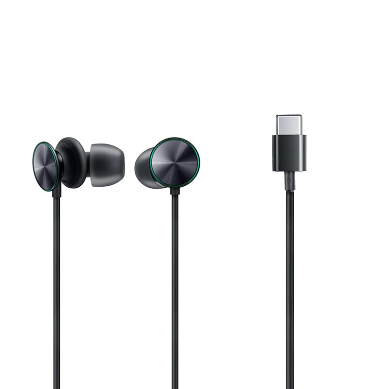 MH151 Hi-Res Original OPPO O Fresh Stereo Earphones Type C &amp; 3.5mm A9 A5 A31 A9 R15 Reno ace Reno 2z 3 Pro 10x Find X2 R17 Pro: Black (Type C) Jack