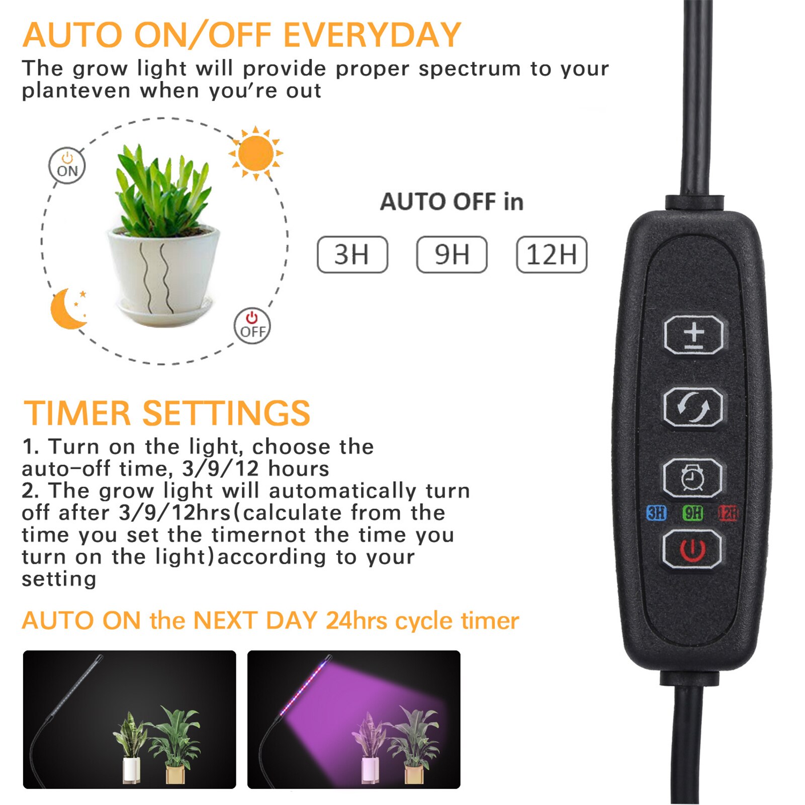 LED Grow Light USB LED Plant Lamp Full Spectrum Phyto Lamp For Indoor Vegetable Flower Seedling 20 LEDs