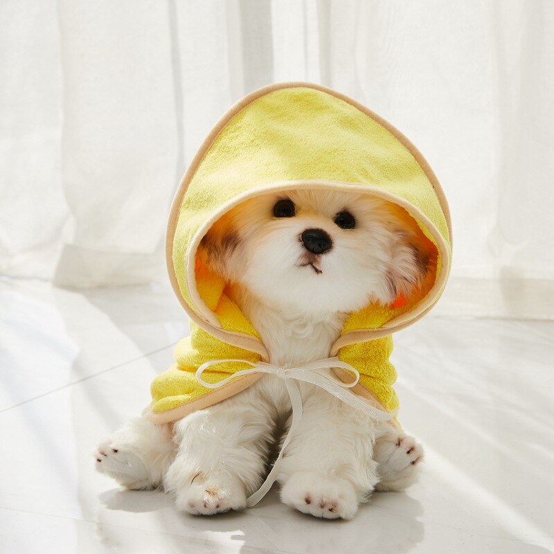 Zachte Sneldrogend Bad Huisdier Handdoek Effen Kleur Pluche Hond Pyjama Met Kap Super Absorberende Honden Katten Hoodies Puppy badhanddoek