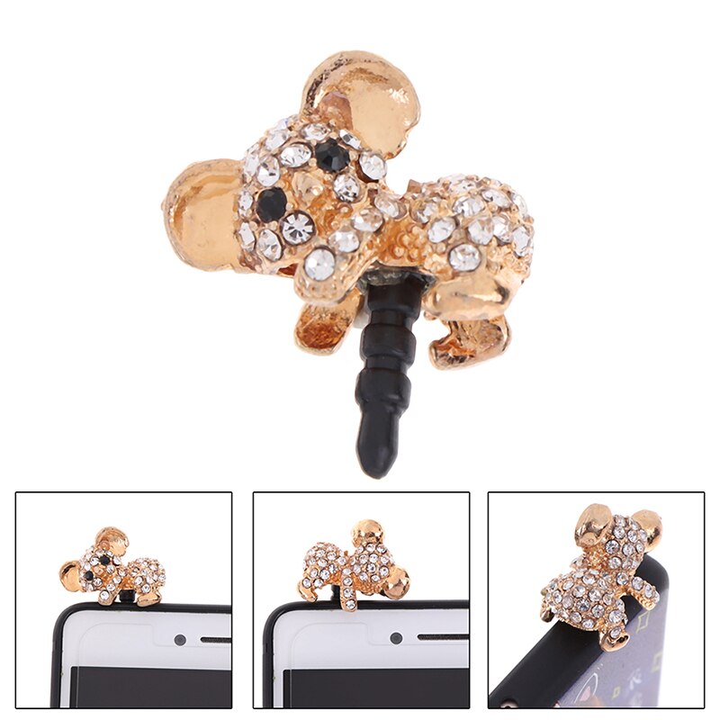 1PC mignon Koala écouteur poussière prise anti-poussière bouchons pour 3.5mm écouteur téléphone portable accessoires