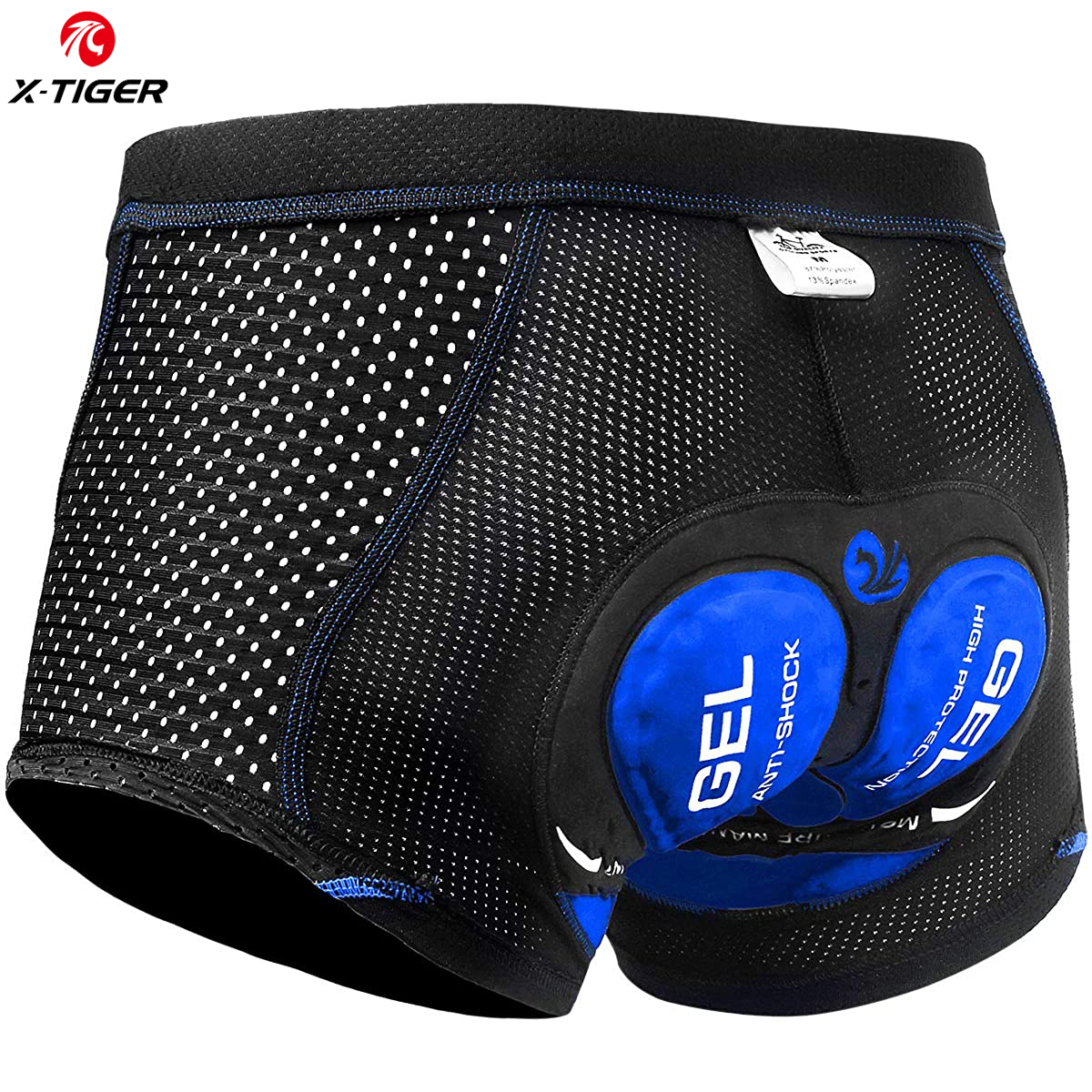 Ropa interior de Ciclismo de X-TIGER para hombre, pantalones cortos con almohadilla de Gel transpirable 5D, antideslizantes, empuñaduras de piernas