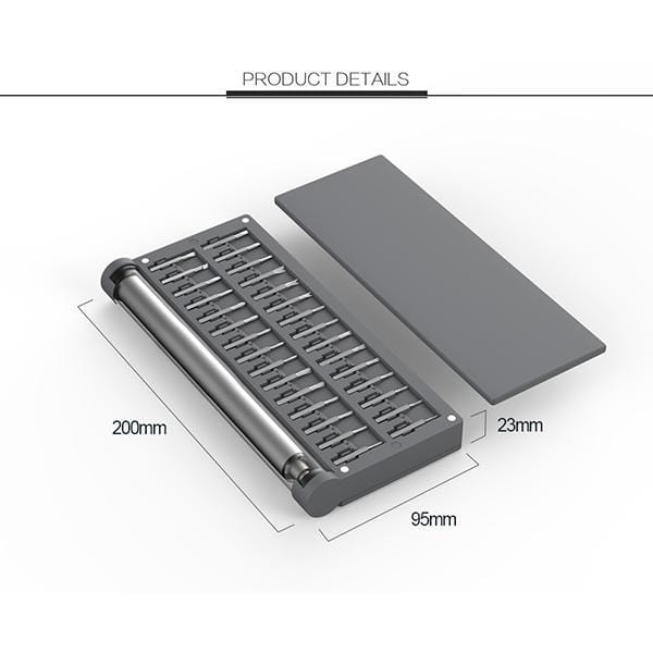 Electric Screwdriver Electrical Precision Screwdriver Kit 2 Gear Torque 400 Screw Rechargeable Magnetic Aluminum Case B