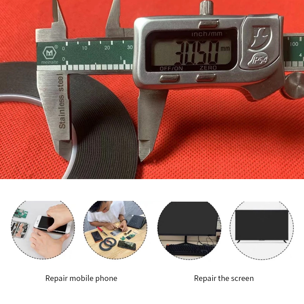 10M 5mm 3mm 4mm double-sided adhesive foam tape LCD screen frameless TV frameless curved display phone repair adhesive