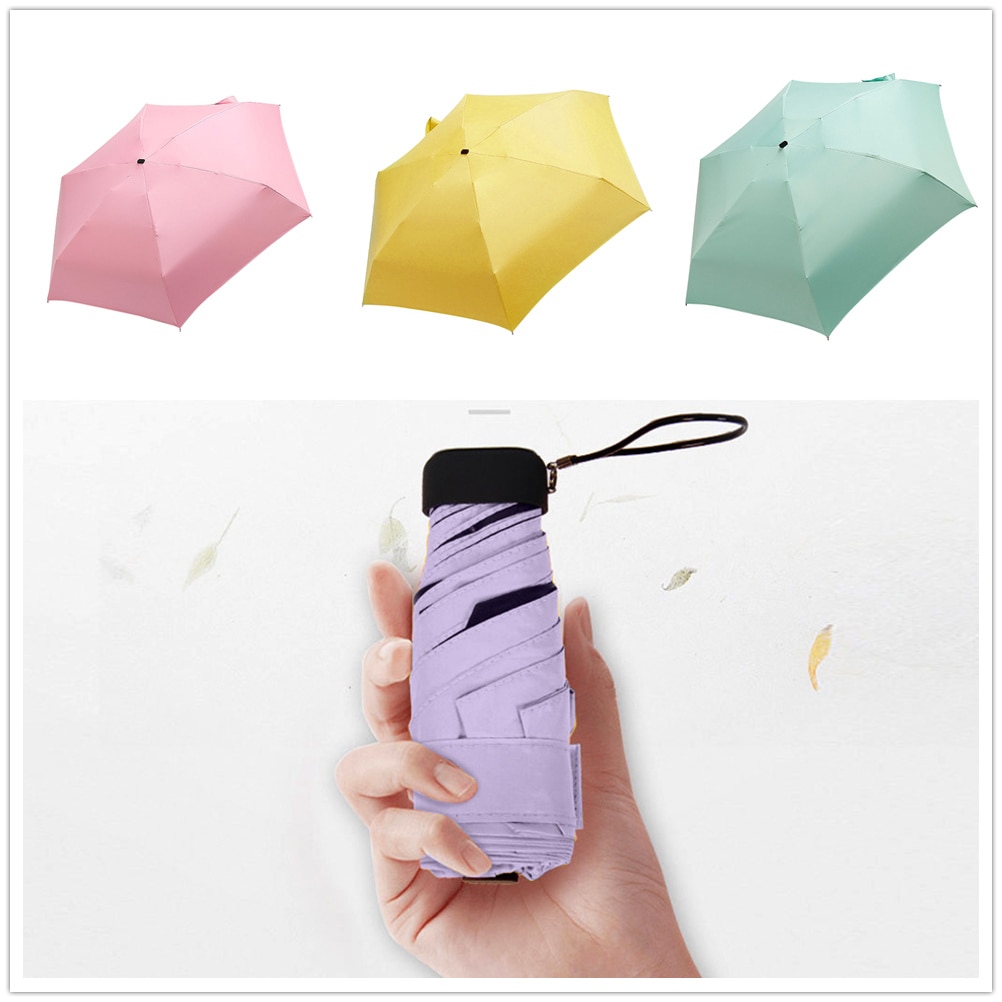 Mini Pocket Paraplu Regenachtige Dag Opvouwbare Paraplu Parasol Opvouwbare Zon Paraplu Mini Paraplu Vrouwen Meisjes Reizen Regenkleding
