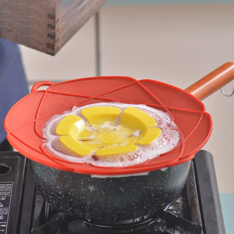 Kitchenace silikone køkken tilbehør låg dæksel kogegrej overløbsdæksel køkken køkkengrej gadgets & værktøjer pan pot gadget