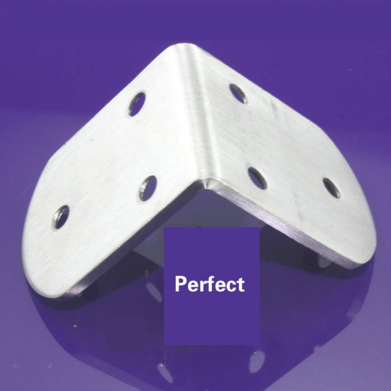 10pcs Corner Brackets L-shaped Angle Stainless Steel Bracket Thickness Furniture Repair Corner Code Perforated Shaft Bracket