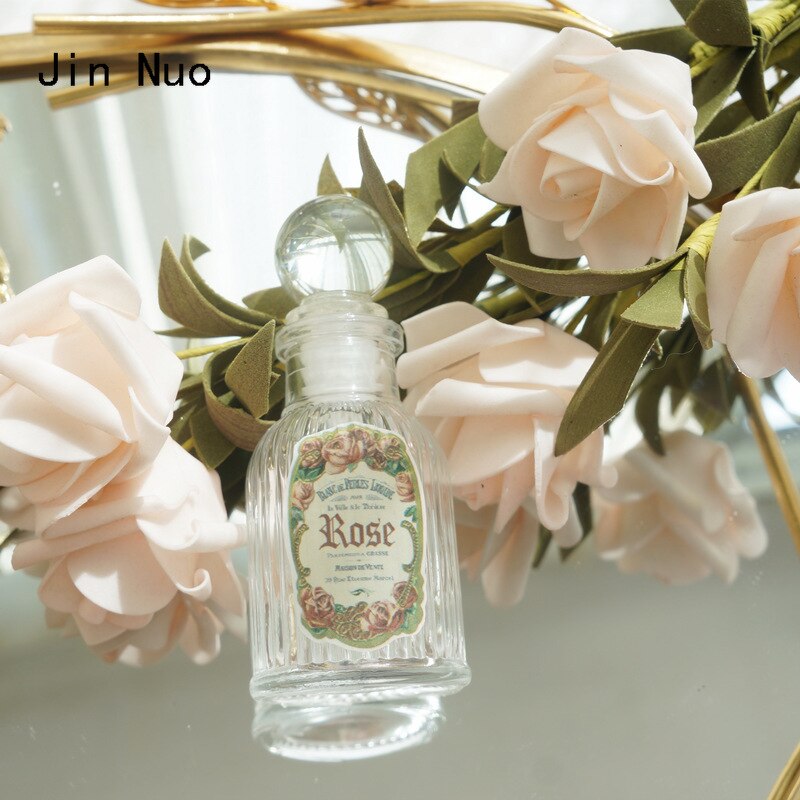 Bouteille de parfum vide en verre de cristal, étiquette palais rétro, décoration pour coiffeuse, bocaux, accessoires pour la maison
