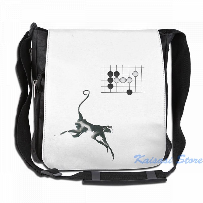 Monkey Jump - Weiqi Go Baduk Board Game USB Charge Backpack men School bags Women bag Travel laptop bag: Single shoulder pack