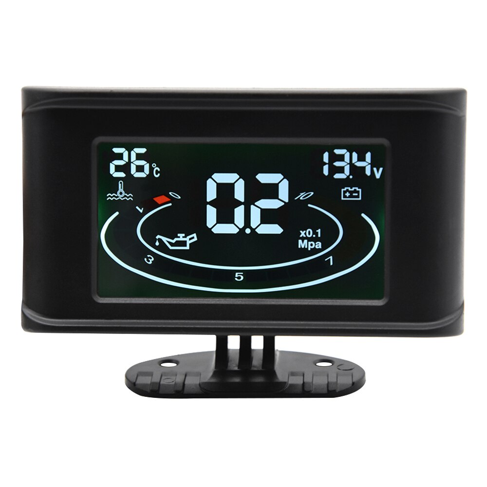 12V 24V Universele Lcd Digitale Truck Auto Voltmeter Oliedrukmeter Water Temperatuurmeter 3 In 1 Auto gauge Met Sensoren