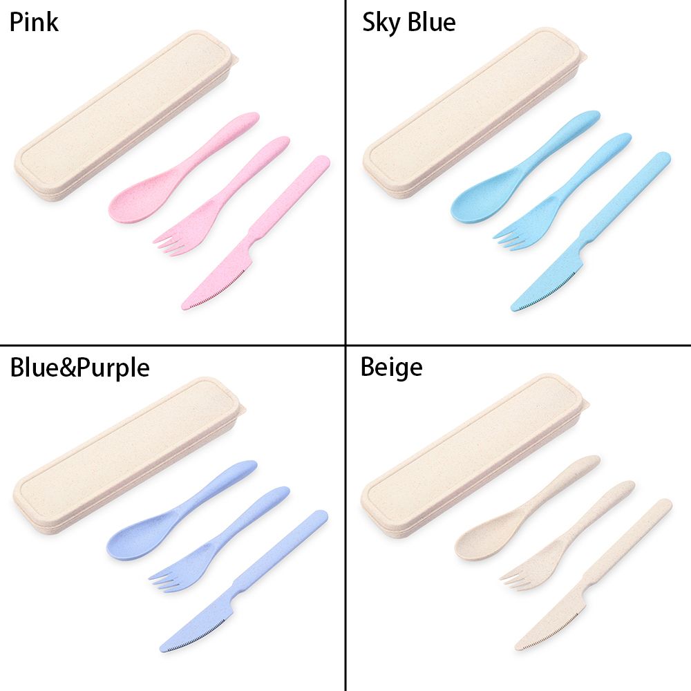 Cuillère à soupe en plastique Portable, paille de blé , à Long manche, vaisselle de table, outils de cuisine pour enfants