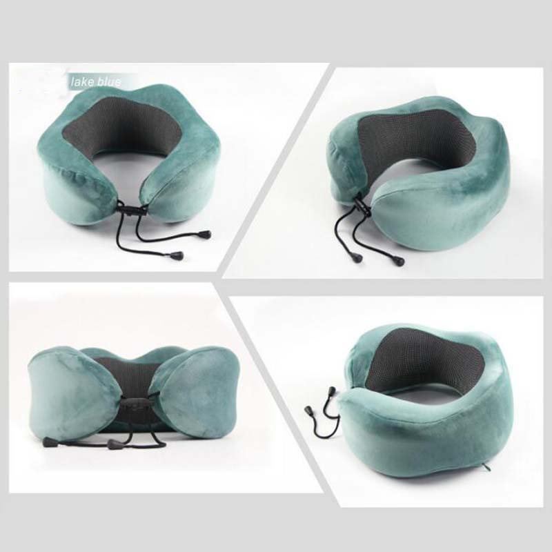 Memory foam nekkussen hoofdsteun reis vakantie rustkussen student massage pad 27 x 27 x 13cm
