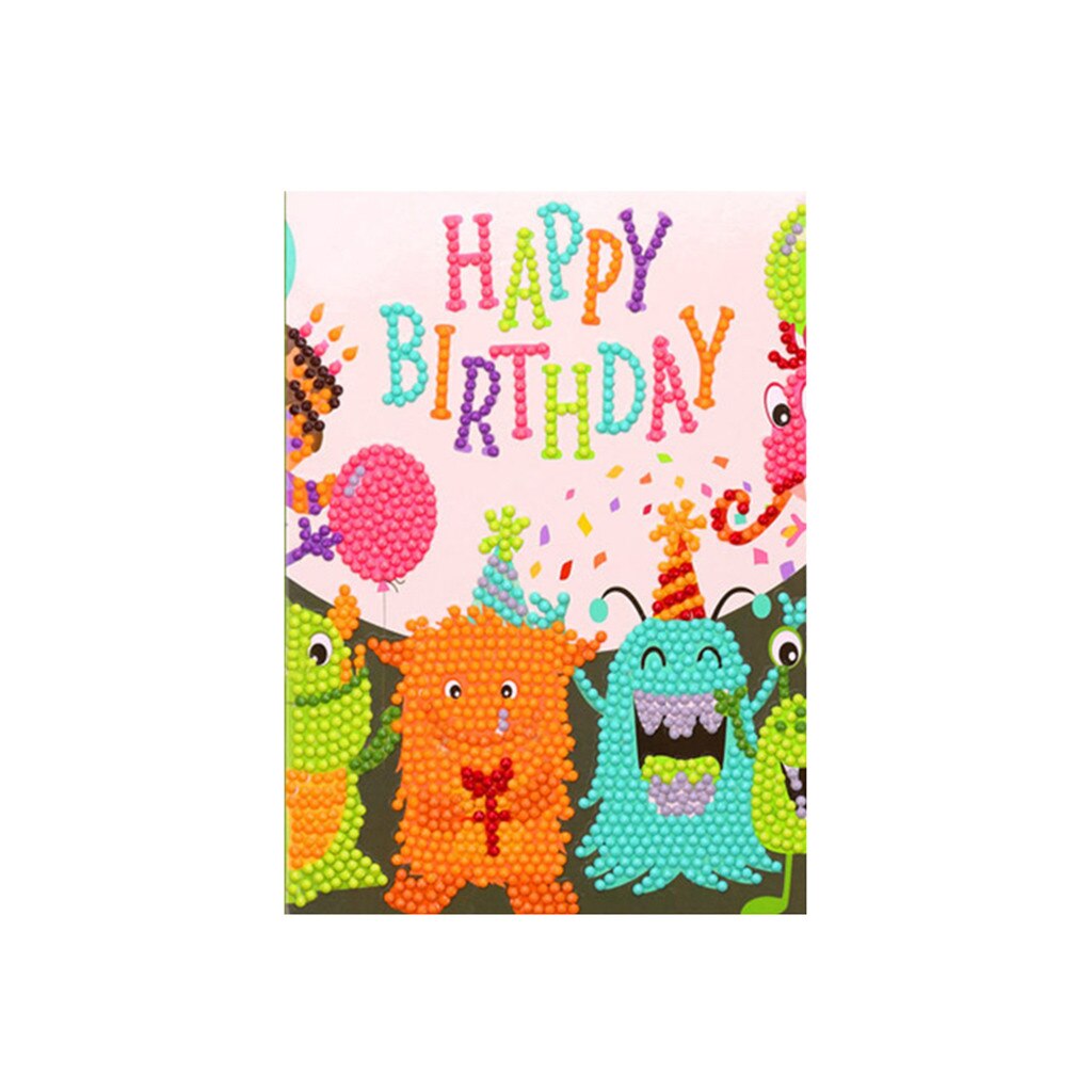 5D Diamond Painting Greeting Card Special Shape Diamond Embroidery Birthday Cards Thanksgiving Cards Cross Stitch Craft: C