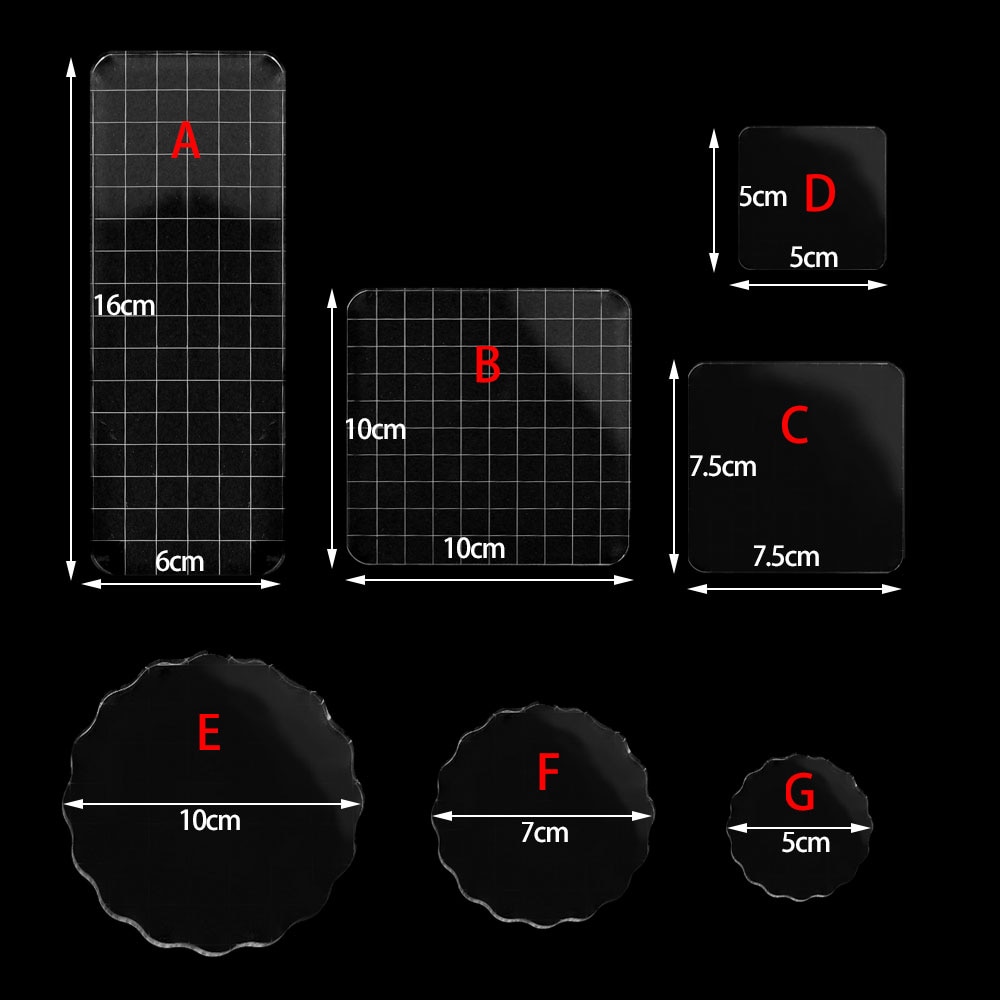 High Transparency Acrylic Block for DIY Transparent Seal Stamp Block for Photo Album Decorative DIY Scrapbooking Clear