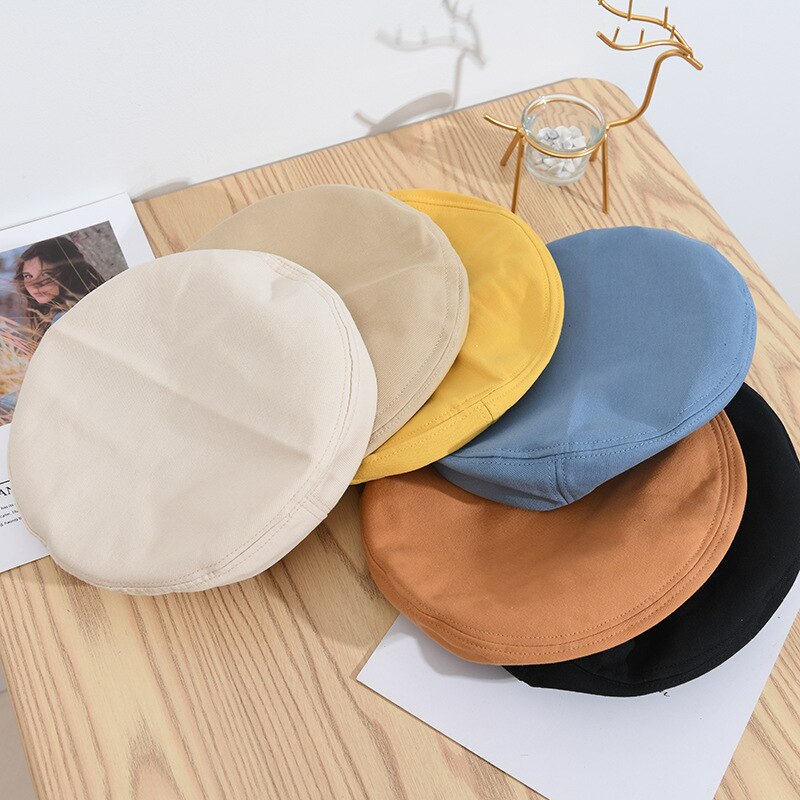 Stijlvolle Vrouwen Meisje Achthoekige Baret Hoed Winter Herfst Retro Cap Effen Kleur Hoed TC21