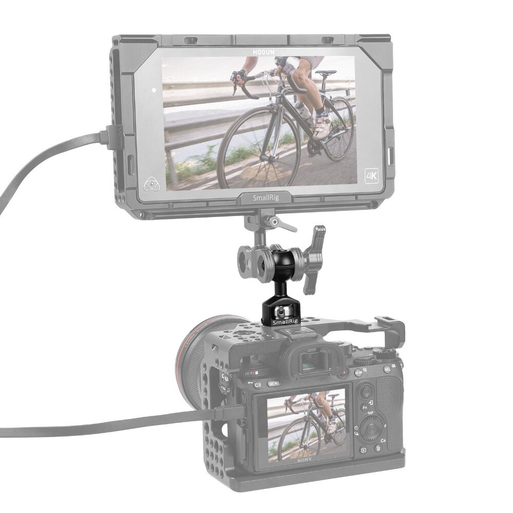 Smallrig dslr equipamento de câmera braço mágico ballhead com arri localização pinos 2114c